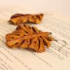 Boucles d’Oreilles en Bois pour Femmes Fait Main avec Motif de Feuille