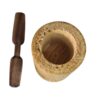 Ensemble Mortier et Pilon en Bois pour Herbes et Épices