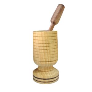 Ensemble Mortier et Pilon en Bois pour Herbes et Épices