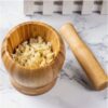 Ensemble Mortier et Pilon en Bois de Bambou Naturel