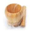 Ensemble Mortier et Pilon en Bois de Bambou Naturel