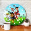 Horloge Murale en Bois pour Chambre d'Enfant avec Design de PAW Patrol