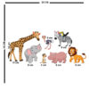 Autocollant mural en bois pour chambre de bébé – Design animaux