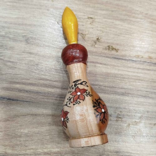 Porte-Kohl Persan Surma Dani en Bois pour Garder le Surma Floral (x2)
