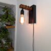Applique murale en bois moderne et minimaliste modèle Abajur