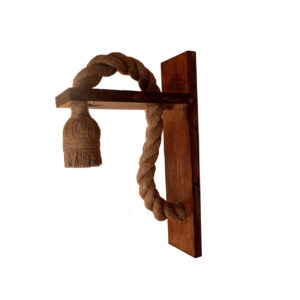 Applique murale en bois – Style moderne et minimaliste avec corde de chanvre vintage