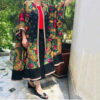 Abaya pour femmes avec manches aérées et design floral