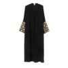 Abaya pour femmes avec design floral en noir