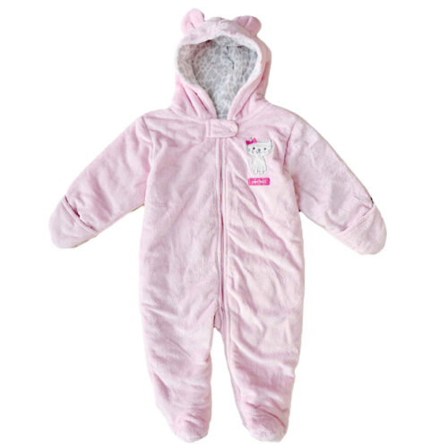 Barboteuse à Manches Longues pour Bébé Fille – Tendance & Confortable en Rose