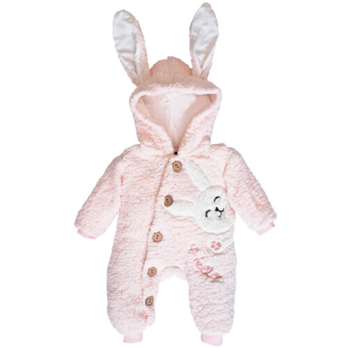 Barboteuse à Manches Longues pour Bébé Fille avec Oreilles de Lapin
