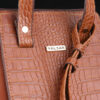 Sac à main en cuir Bauletto avec sangle longue en marron