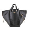 Sac à main en cuir Bauletto avec sangle longue en marron