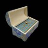 Boîte à bijoux en os artisanale avec motif Eslimi d'inspiration persane