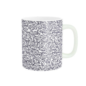 Keramik-Kaffeebecher mit Blätter-Design