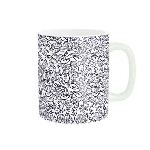 Keramik-Kaffeebecher mit Blätter-Design