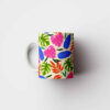 Keramik-Kaffeebecher mit Blätter-Design