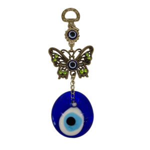 Amulette Murale Décorative Œil Turc avec Motif de Papillon