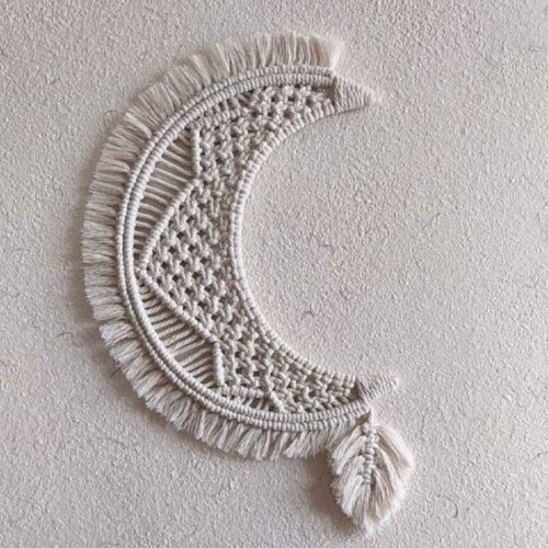 Tapisserie Murale Décorative en Macramé Style Bohème