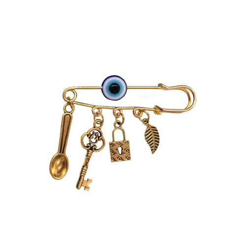 Élégante Broche de Sécurité Œil pour Chasser la Négativité