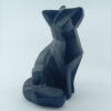 Figurine géométrique de renard cubisme assis - Sculpture moderne