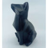 Figurine géométrique de renard cubisme assis - Sculpture moderne