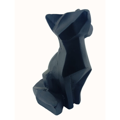 Figurine géométrique de renard cubisme assis – Sculpture moderne