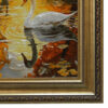 Hand-Knotted Persian Pictorial Rug a Swan in the Pond