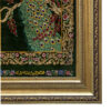 Hand-Knotted Persian Silk Pictorial Rug from Qom Peacock