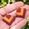 Boucles d’Oreilles Artisanales en Bois de Palissandre et de Buis