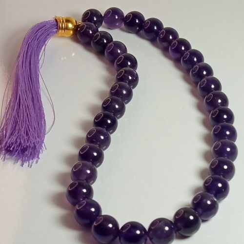 Chapelet islamique en améthyste avec 33 perles – Misbaha