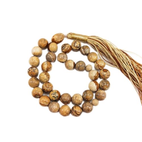 Chapelet islamique en jaspe – 33 perles (Misbaha)