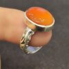 Bague en argent Aqeeq yéménite islamique pour hommes - Avec Hirz de l'Imam Jawad