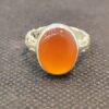 Bague en argent Aqeeq yéménite islamique pour hommes - Avec Hirz de l'Imam Jawad
