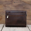 Sac à bandoulière en cuir fait main de luxe - Marron foncé