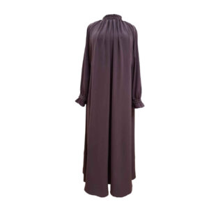 Abaya à coupe décontractée pour femmes avec manches longues en orchidée