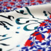 Foulard persan luxueux pour femme avec motif calligraphique