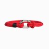 Bracelet minimaliste avec fermoir en crochet rouge