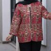 Manto persan brodé avec design géométrique pour femmes