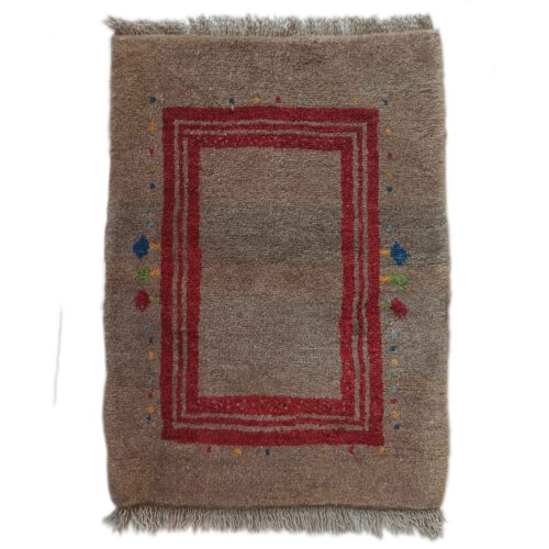 Tapis Gabbeh Persan en laine tissé à la main à Shiraz, bordé
