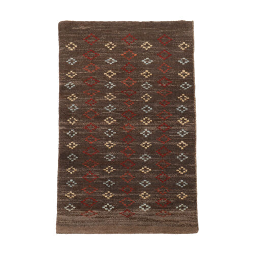 Tapis Gabbeh Persan en laine tissé à la main dans le Fars, géométrique