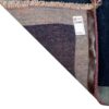 Tapis de course Gabbeh Persan en laine tissé à la main dans le Fars, bordé bleu marine