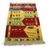 Tapis Kilim Persan en laine tissé à la main dans le Fars, motifs animaliers