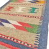 Tapis Kilim Persan en laine authentique tissé à la main à Shiraz, géométrique