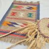 Tapis Kilim Persan en laine authentique tissé à la main à Shiraz, géométrique