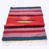 Tapis Kilim Persan en laine tissé à la main, rayé rose