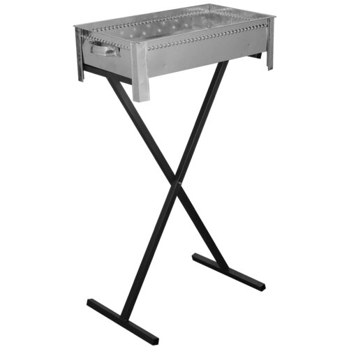 Gril à Charbon de Bois Portable Mangal Persan avec Base en Acier