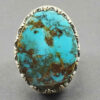 Bague en Argent Persan pour Homme avec Turquoise de Neyshabur