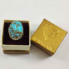 Bague en Argent Persan pour Homme avec Turquoise de Neyshabur