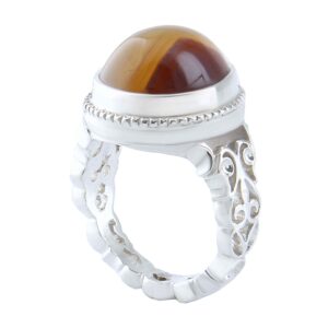 Bague en argent Sulemani Hakik persane pour homme Faite main