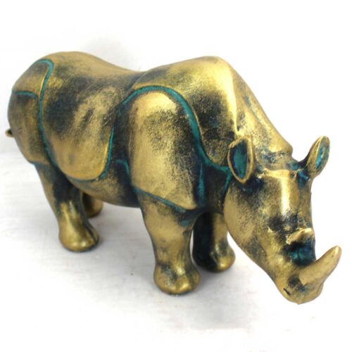 Figurine décorative de rhinocéros – Accent décoratif pour la maison